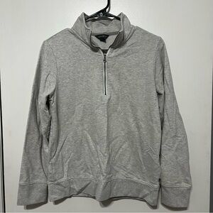 Eddie Bauer Men's Light Gray 1/2 Zip-Up